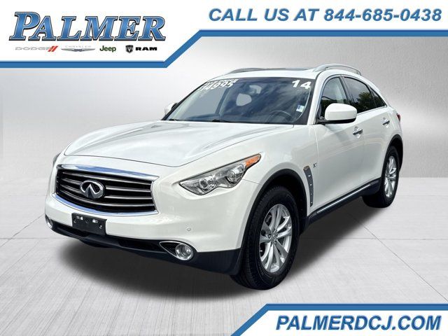Moonlight White 2014 INFINITI QX70 SUV / Crossover 7-Speed Automatic