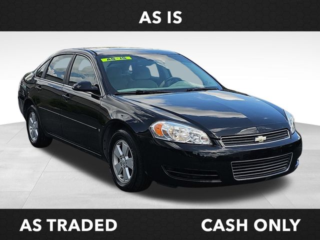 Black 2008 Chevrolet Impala 1LT FWD Sedan Front-Wheel Drive 4-Speed Automatic Overdrive