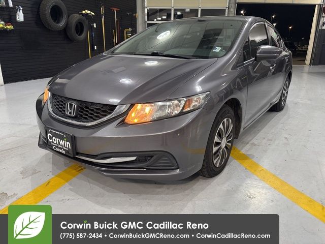 Gray 2014 Honda Civic LX Sedan Front-Wheel Drive Continuously Variable Transmission
