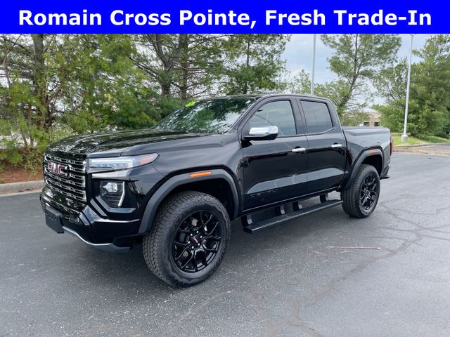 Onyx Black 2025 GMC Canyon Denali Crew Cab 4WD Pickup Truck Four-Wheel Drive 8-Speed Automatic