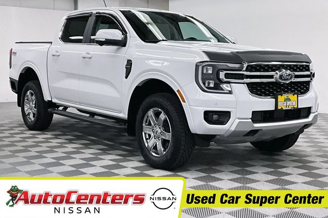 Oxford White 2025 Ford Ranger Lariat SuperCrew 4WD Pickup Truck Four-Wheel Drive Automatic