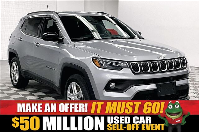 Silver 2024 Jeep Compass SUV / Crossover Four-Wheel Drive 8-Speed Automatic