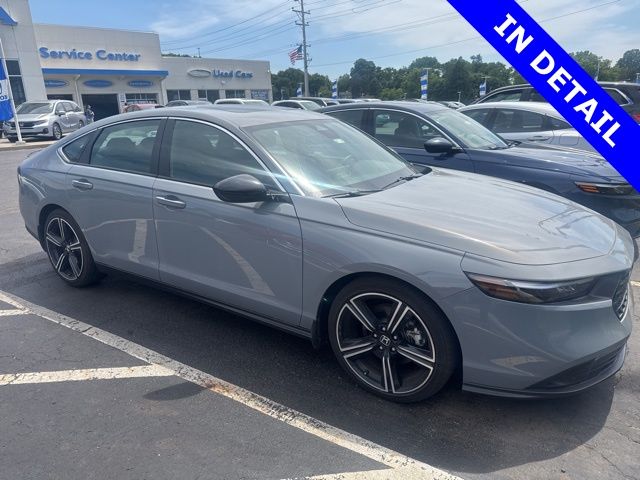 Urban Gray Pearl 2024 Honda Accord Hybrid Sedan Front-Wheel Drive Continuously Variable Transmission