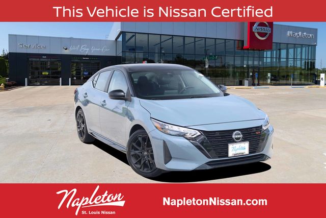 Atlantic Gray/Super Black 2025 Nissan Sentra Sedan Front-Wheel Drive Continuously Variable Transmission