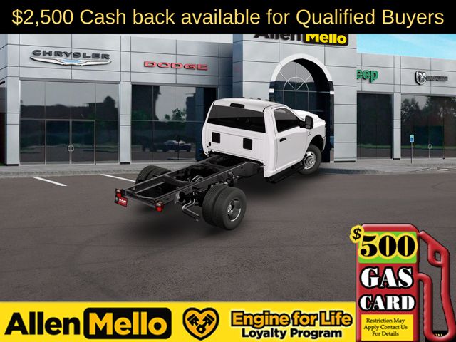 Bright White Clearcoat 2026 RAM 3500 Chassis Tradesman Regular Cab DRW 4WD Pickup Truck Four-Wheel Drive 8-Speed Automatic