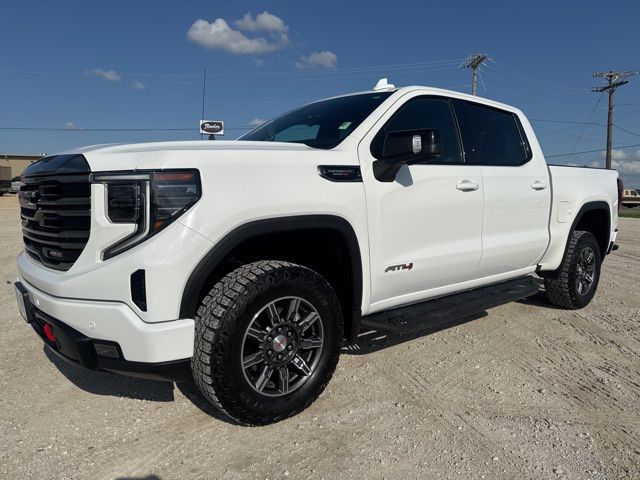 Summit White 2024 GMC Sierra 1500 AT4 Crew Cab 4WD Pickup Truck Four-Wheel Drive Automatic