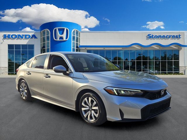 Solar Silver Metallic 2026 Honda Civic Sedan Front-Wheel Drive Continuously Variable Transmission