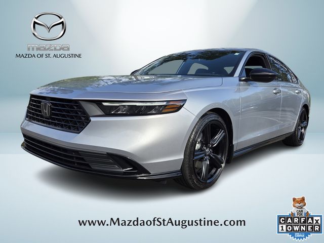 Silver 2024 Honda Accord Hybrid Sport-L FWD Sedan Front-Wheel Drive Continuously Variable Transmission