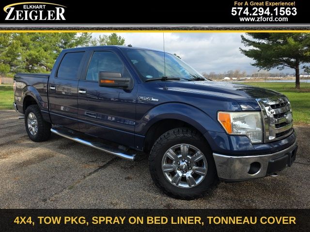 Blue Flame Clearcoat Metallic 2009 Ford F-150 XLT SuperCrew 4WD Pickup Truck Four-Wheel Drive 6-Speed Automatic