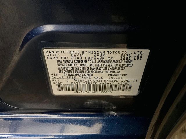 2019 Nissan Sentra SV Blue at Subaru and VW of Moon Township