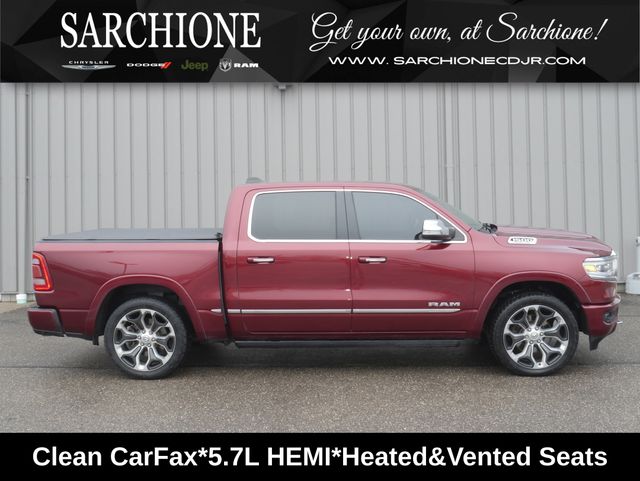 Delmonico Red Pearlcoat 2019 RAM 1500 Limited Crew Cab 4WD Pickup Truck Four-Wheel Drive 8-Speed Automatic