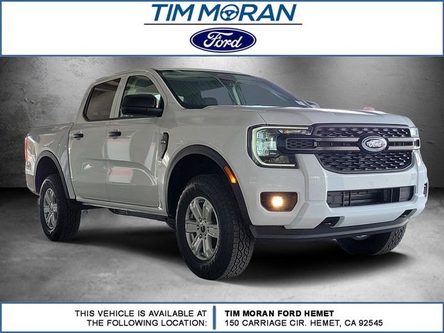 White 2026 Ford Ranger XL SuperCrew 4WD Pickup Truck Four-Wheel Drive Automatic