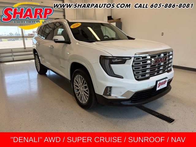 White 2026 GMC Acadia SUV / Crossover Four-Wheel Drive 8-Speed Automatic