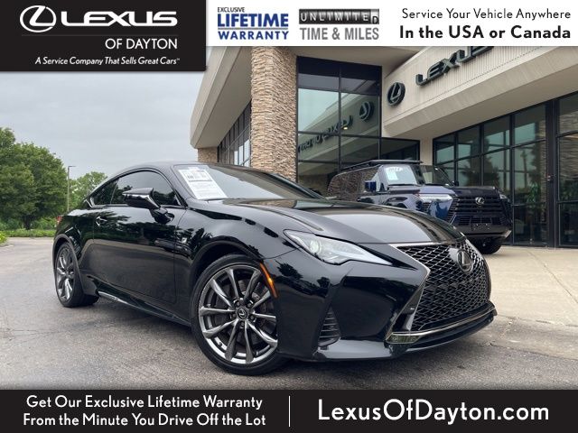 Black (Obsidian) 2022 Lexus RC 350 F Sport RWD Coupe Rear-Wheel Drive 8-Speed Automatic