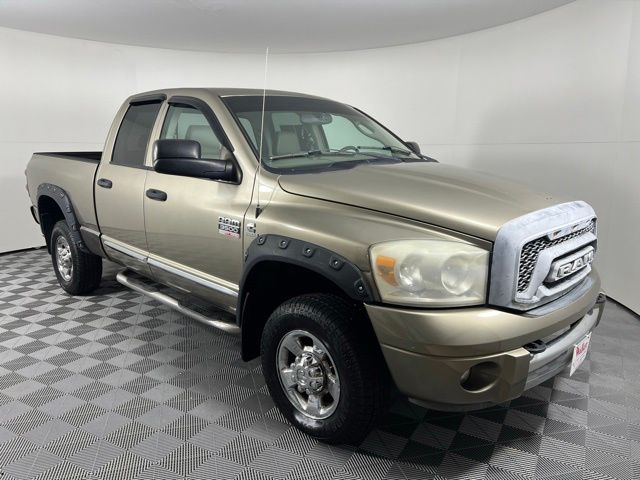 Brown (Light Khaki Metallic Clearcoat) 2008 Dodge RAM 3500 Laramie Quad Cab 4WD Pickup Truck Four-Wheel Drive 6-Speed Automatic