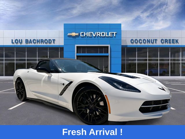 Arctic White 2014 Chevrolet Corvette Stingray Z51 3LT Convertible RWD Convertible Rear-Wheel Drive 7-Speed Manual