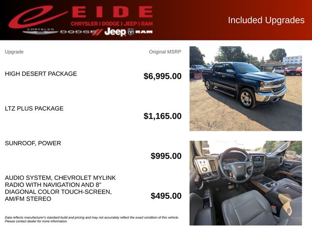 2017 Deep Ocean Blue Metallic Chevrolet Silverado 1500 LTZ 4X4 Truck