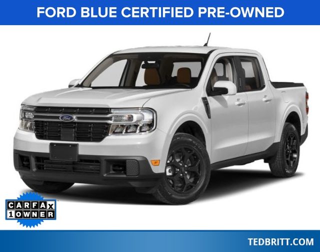 Oxford White 2024 Ford Maverick Lariat SuperCrew AWD Pickup Truck All-Wheel Drive 8-Speed Automatic