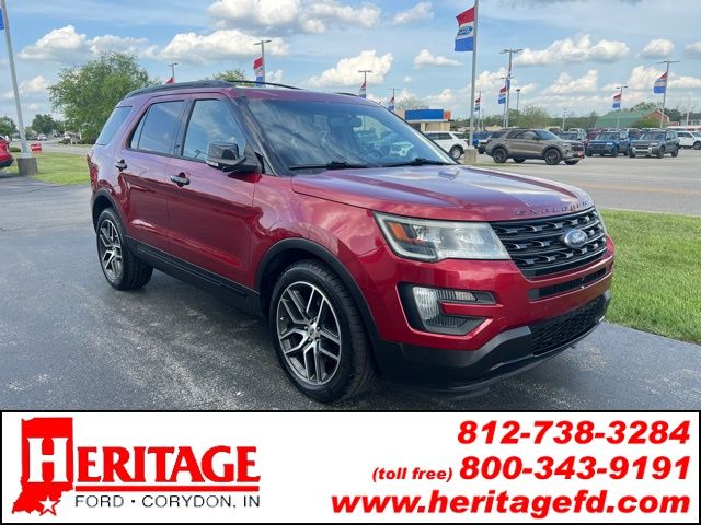 Ruby Red Metallic 2016 Ford Explorer Sport 4WD SUV / Crossover All-Wheel Drive 6-Speed Automatic