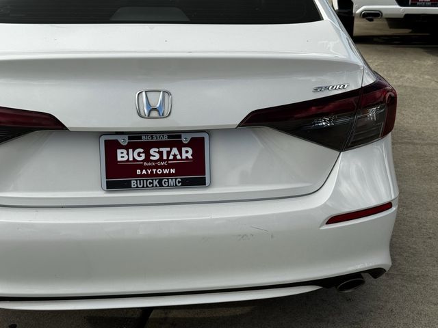 2025 Honda Civic Sport White at Shottenkirk Kia Fort Bend