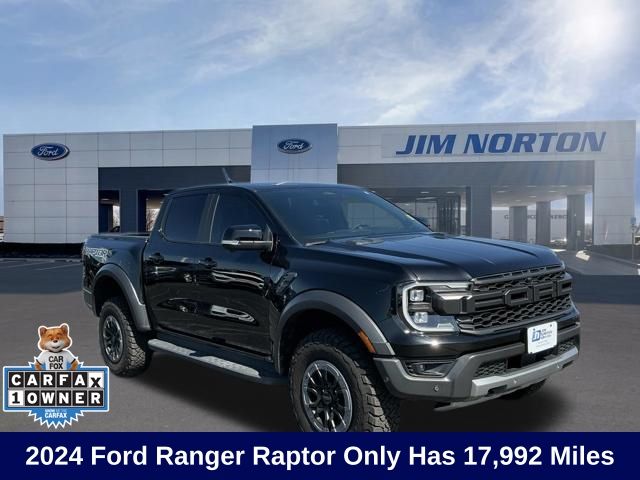 Shadow Black 2024 Ford Ranger Raptor SuperCrew 4WD Pickup Truck Four-Wheel Drive Automatic