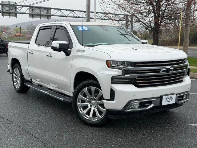 White (Iridescent Pearl Tricoat) 2020 Chevrolet Silverado 1500 High Country Crew Cab 4WD Pickup Truck Four-Wheel Drive Automatic