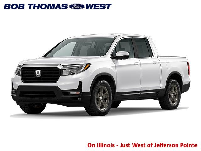 White 2023 Honda Ridgeline RTL AWD Pickup Truck All-Wheel Drive 9-Speed Automatic