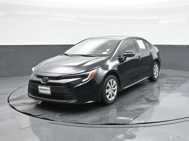 Midnight Black Metallic 2025 Toyota Corolla Hybrid LE FWD Sedan Front-Wheel Drive Continuously Variable Transmission