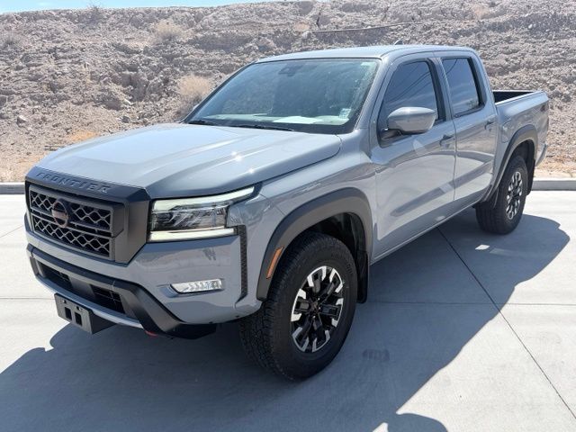 Boulder Gray Pearl 2024 Nissan Frontier Pickup Truck Four-Wheel Drive 9-Speed Automatic Overdrive