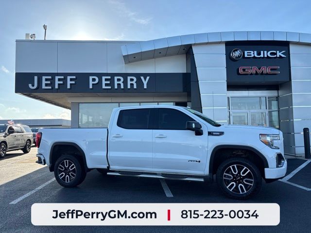 White 2021 GMC Sierra 1500 AT4 Crew Cab 4WD Pickup Truck Four-Wheel Drive Automatic