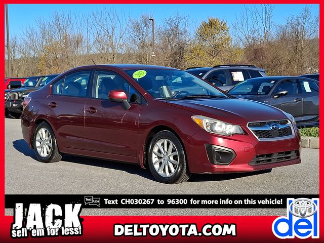 Lightning Red 2012 Subaru Impreza 2.0i Premium Sedan All-Wheel Drive Continuously Variable Transmission