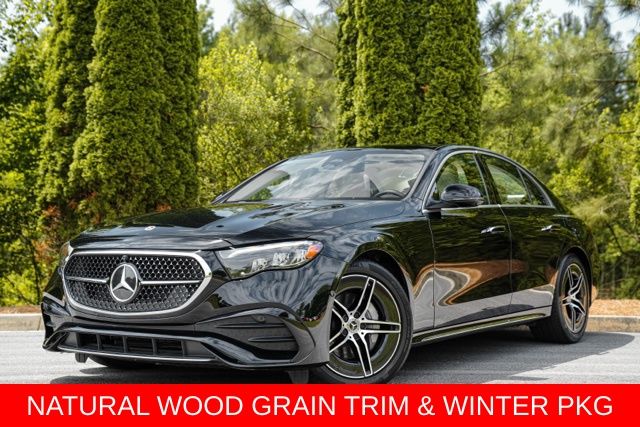 Black 2025 Mercedes-Benz E-Class Sedan All-Wheel Drive 9-Speed Automatic