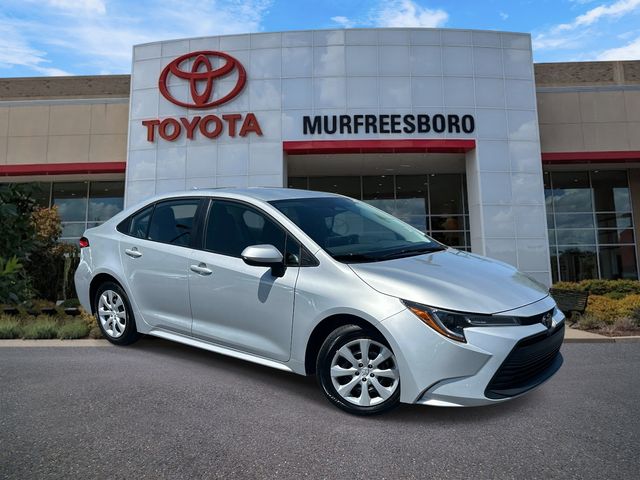 Classic Silver Metallic 2025 Toyota Corolla LE FWD Sedan Front-Wheel Drive Continuously Variable Transmission