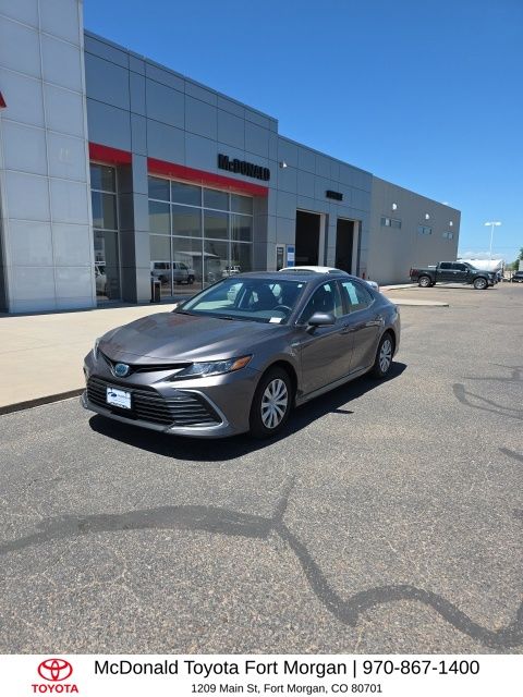 Predawn Gray Mica 2021 Toyota Camry Hybrid Sedan Front-Wheel Drive Continuously Variable Transmission