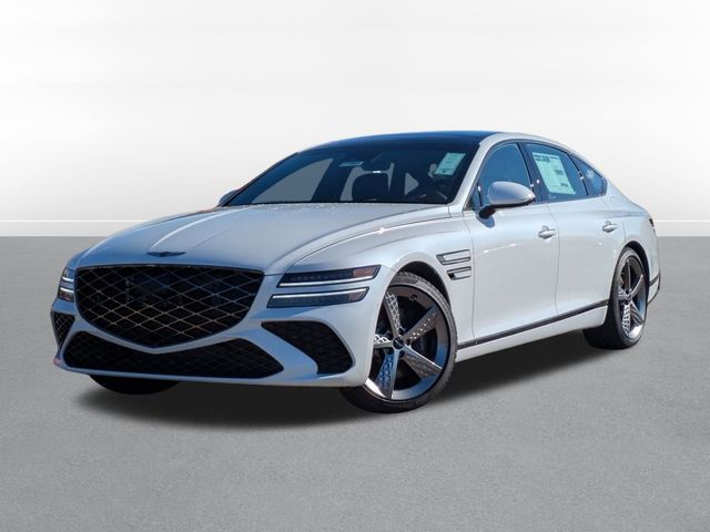 Uyuni White 2026 Genesis G80 3.5T Sport Prestige AWD Sedan All-Wheel Drive 8-Speed Automatic