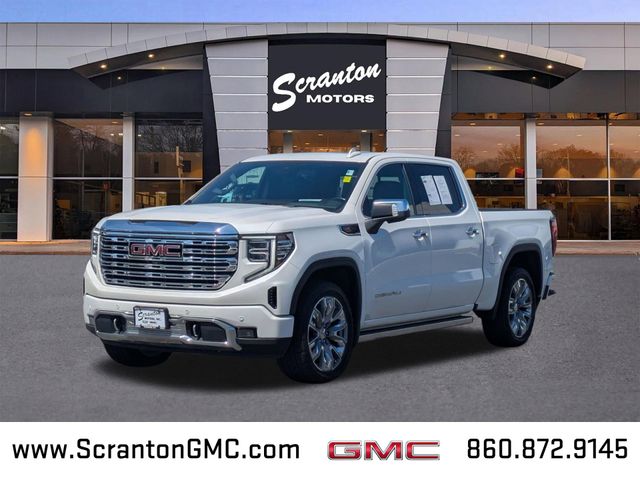 White Frost 2022 GMC Sierra 1500 Denali Crew Cab 4WD Pickup Truck Four-Wheel Drive Automatic