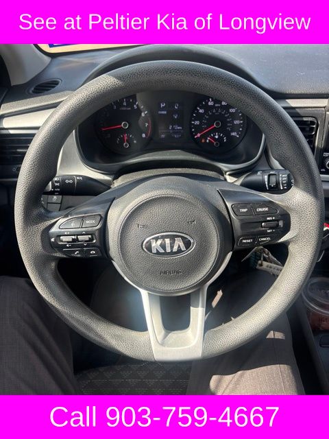 Sporty Blue 2021 Kia Rio Sedan Front-Wheel Drive Continuously Variable Transmission