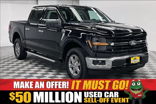Agate Black Metallic 2025 Ford F-150 Pickup Truck Four-Wheel Drive 10-Speed Automatic