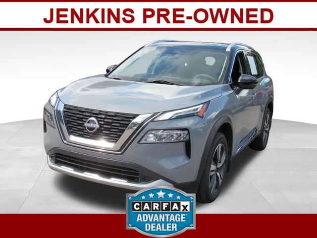 Boulder Gray Pearl/Super Black 2023 Nissan Rogue SUV / Crossover All-Wheel Drive Continuously Variable Transmission