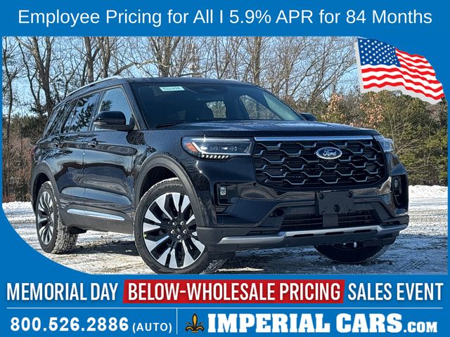Agate Black Metallic 2026 Ford Explorer Platinum AWD SUV / Crossover All-Wheel Drive Automatic