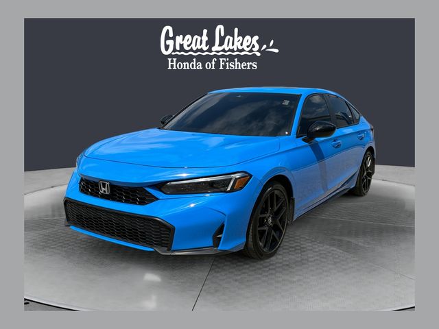 Boost Blue Pearl 2025 Honda Civic Hybrid Sport Hatchback FWD Hatchback Front-Wheel Drive Continuously Variable Transmission