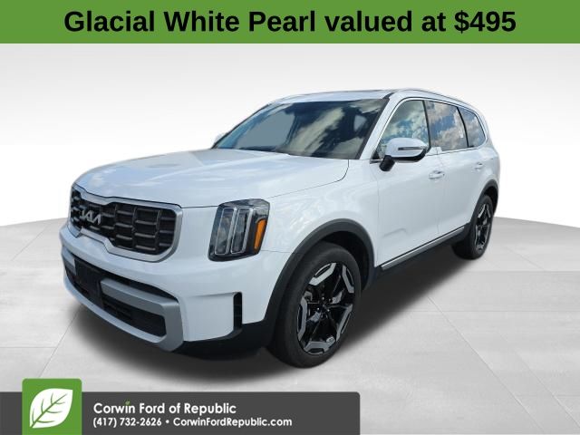 Glacial White Pearl 2025 Kia Telluride S FWD SUV / Crossover Front-Wheel Drive 8-Speed Automatic