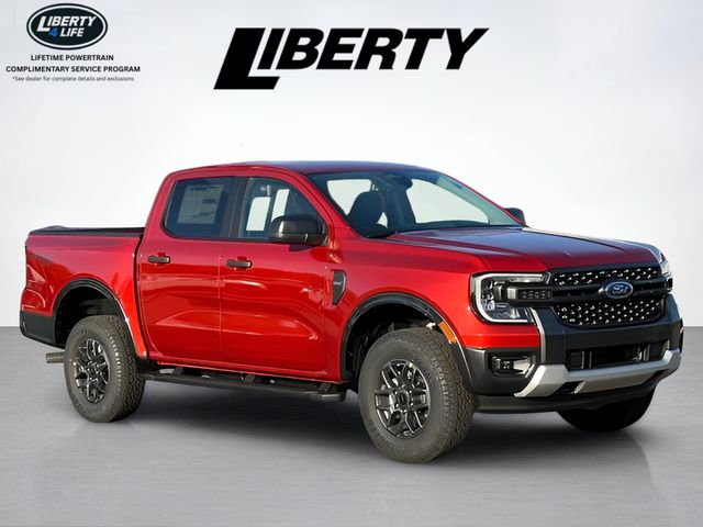 Ruby Red Metallic 2026 Ford Ranger XLT SuperCrew 4WD Pickup Truck Four-Wheel Drive Automatic