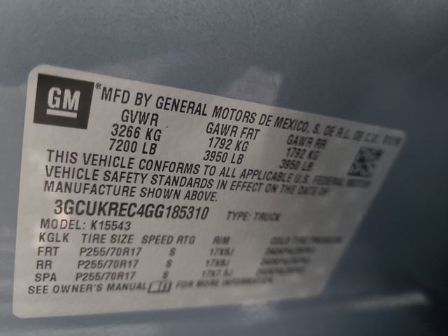 2016 – Chevrolet – Silverado 1500