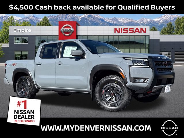 Boulder Gray Pearl 2026 Nissan Frontier Pickup Truck Four-Wheel Drive 9-Speed Automatic Overdrive
