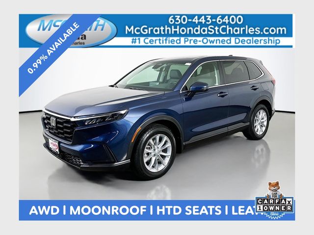 Canyon River Blue Metallic 2024 Honda CR-V EX-L AWD SUV / Crossover All-Wheel Drive Continuously Variable Transmission