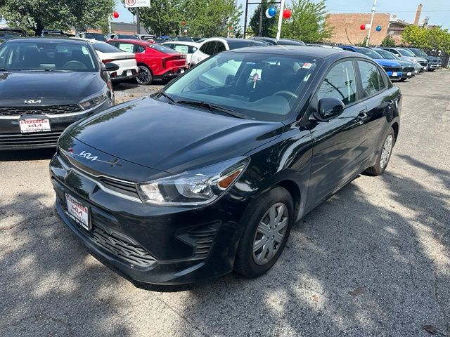 Aurora Black 2023 Kia Rio Sedan Front-Wheel Drive Continuously Variable Transmission