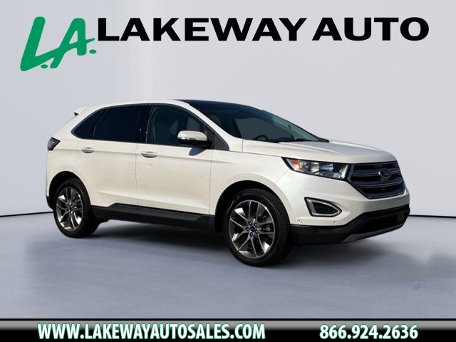 White Platinum 2018 Ford Edge Titanium SUV / Crossover Front-Wheel Drive 6-Speed Automatic
