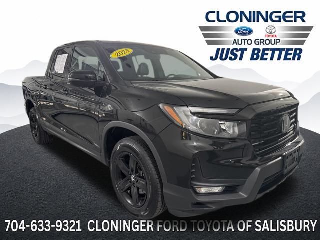 Crystal Black Pearl 2023 Honda Ridgeline Pickup Truck All-Wheel Drive 9-Speed Automatic