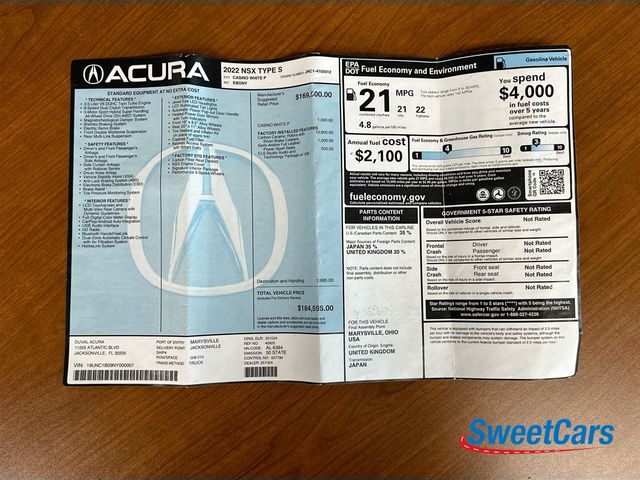 2022 Acura NSX